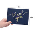 Custom 36pcs 48pcs 100pcs Gold Foil Thank You Card with envelope